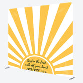Lofaris Yellow Sun Rays Bible Verses Pillow Cover Backdrop